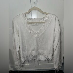 white sweater